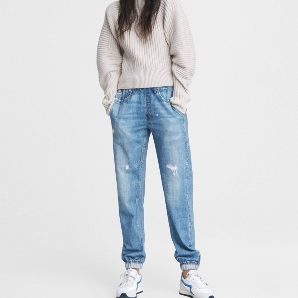 Rag & Bone Miramar Sweatpant Jogger Jeans Light Wash Blue XXS - Picture 4 of 13